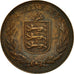 Guernsey, 8 Doubles, 1949, Heaton, Birmingham, EF(40-45), Bronze, KM:14
