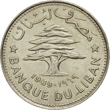 Lebanon, 50 Piastres, 1969, AU(50-53), Nickel, KM:28.1