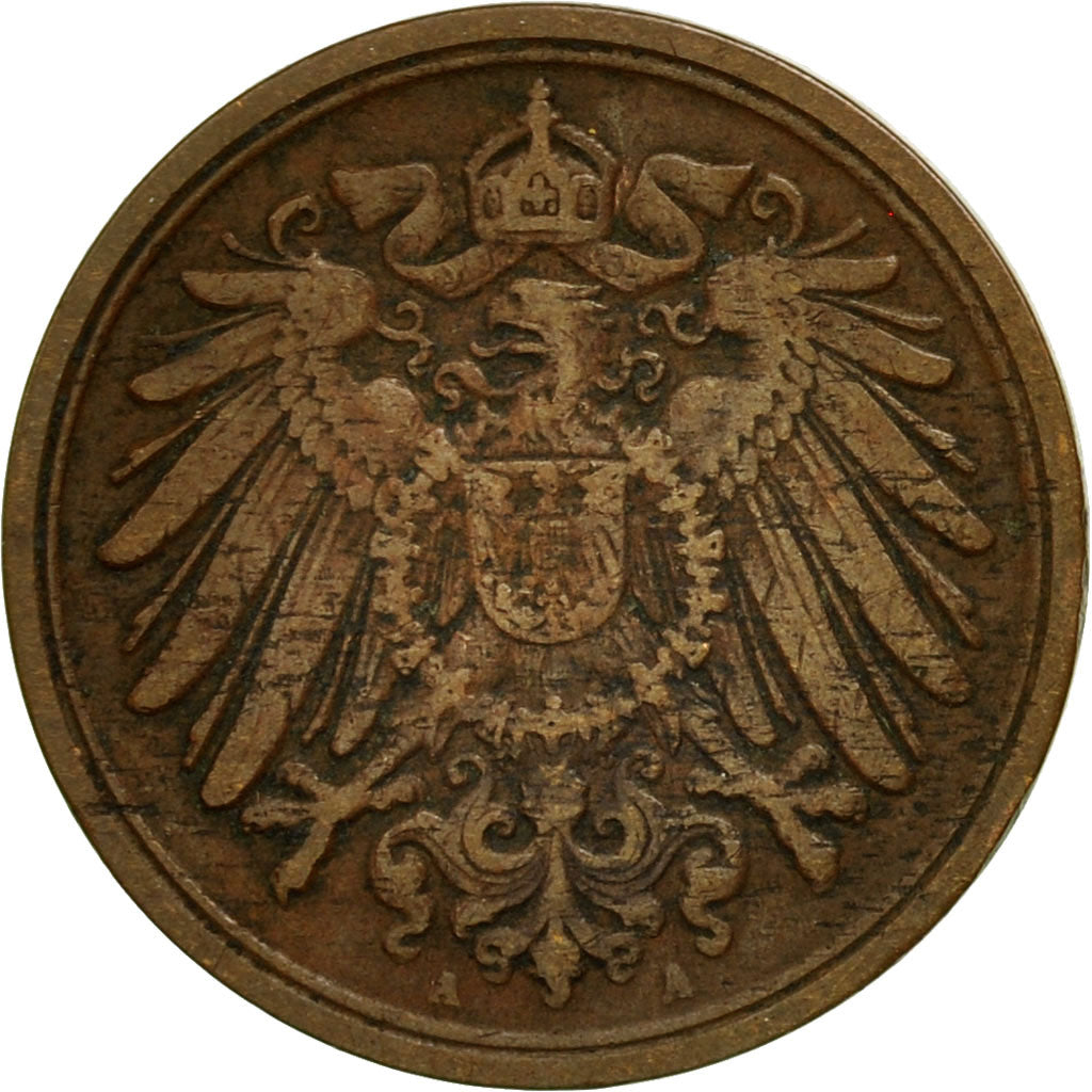 Moneda, ALEMANIA - IMPERIO, Wilhelm II, Pfennig, 1905, Berlin, MBC, Cobre, KM:10