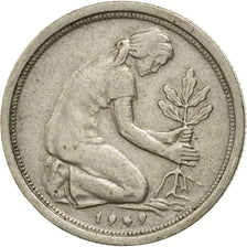 GERMANY - FEDERAL REPUBLIC, 50 Pfennig, 1949, Karlsruhe, EF(40-45)