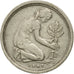 GERMANY - FEDERAL REPUBLIC, 50 Pfennig, 1949, Karlsruhe, EF(40-45)