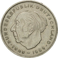 GERMANY - FEDERAL REPUBLIC, 2 Mark, 1974, Karlsruhe, EF(40-45), Copper-Nickel