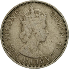 MALAYA & BRITISH BORNEO, 50 Cents, 1954, VF(30-35), Copper-nickel, KM:4.1