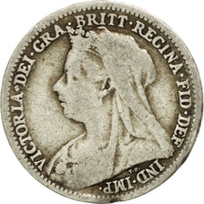 Great Britain, Victoria, 3 Pence, 1900, VF(30-35), Silver, KM:777