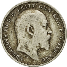 Great Britain, Edward VII, 3 Pence, 1909, EF(40-45), Silver, KM:797.2