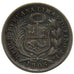 Peru, 1/2 Dinero, 1905, KM #206, AU(50-53), Silver, 1.30