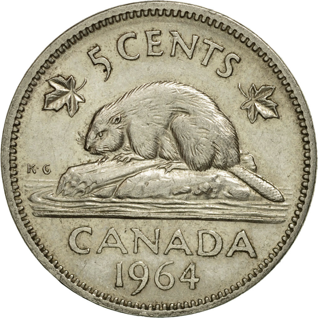 Canada, Elizabeth II, 5 Cents, 1964, Royal Canadian Mint, Ottawa, VF(30-35)