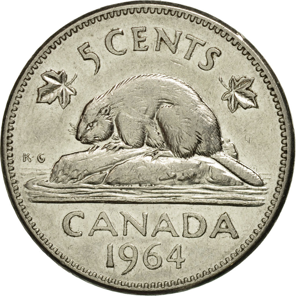 Canada, Elizabeth II, 5 Cents, 1964, Royal Canadian Mint, Ottawa, EF(40-45)
