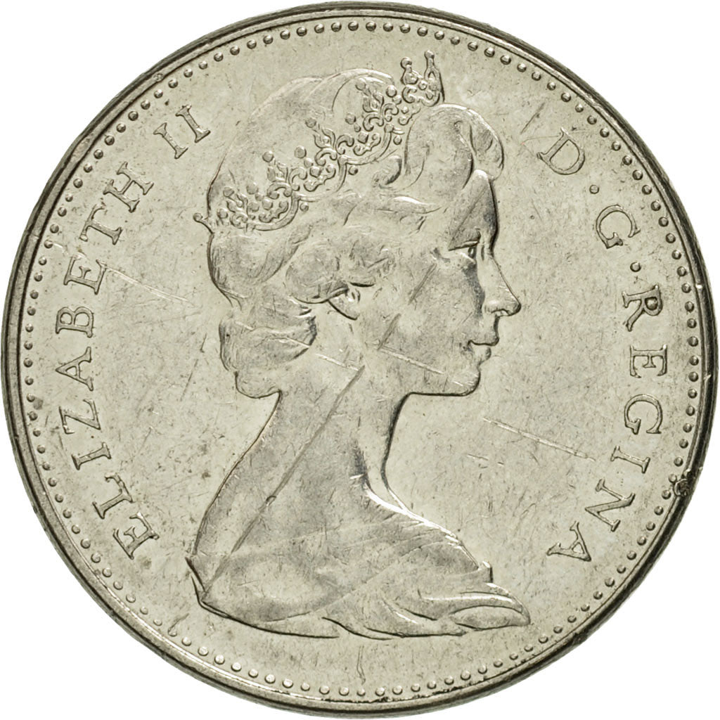 Canada, Elizabeth II, 5 Cents, 1965, Royal Canadian Mint, Ottawa, VF(30-35)