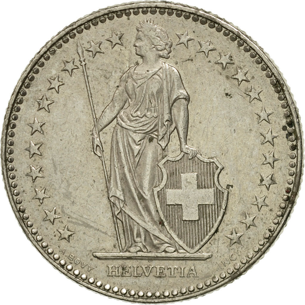 Switzerland, 2 Francs, 1984, Bern, EF(40-45), Copper-nickel, KM:21a.3