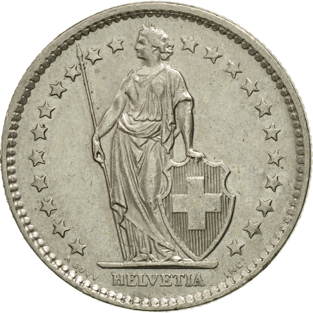 Switzerland, 2 Francs, 1975, Bern, EF(40-45), Copper-nickel, KM:21a.1