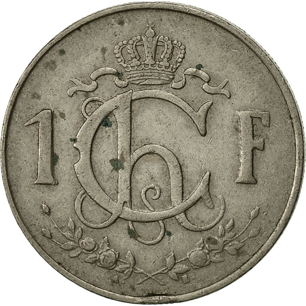 Luxembourg, Charlotte, Franc, 1957, VF(30-35), Copper-nickel, KM:46.2