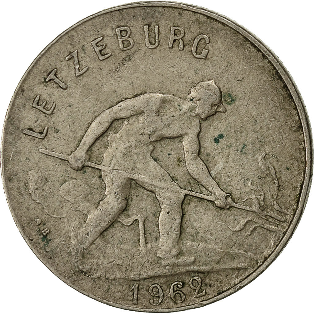 Luxembourg, Charlotte, Franc, 1962, TB, Copper-nickel, KM:46.2