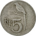 Indonesia, 5 Rupiah, 1970, BC+, Aluminio, KM:22