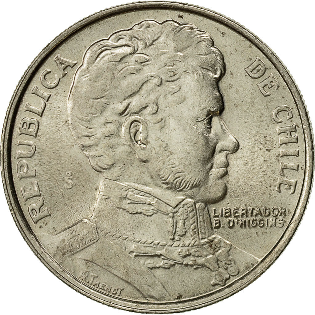 Chile, Peso, 1976, EF(40-45), Copper-nickel, KM:208
