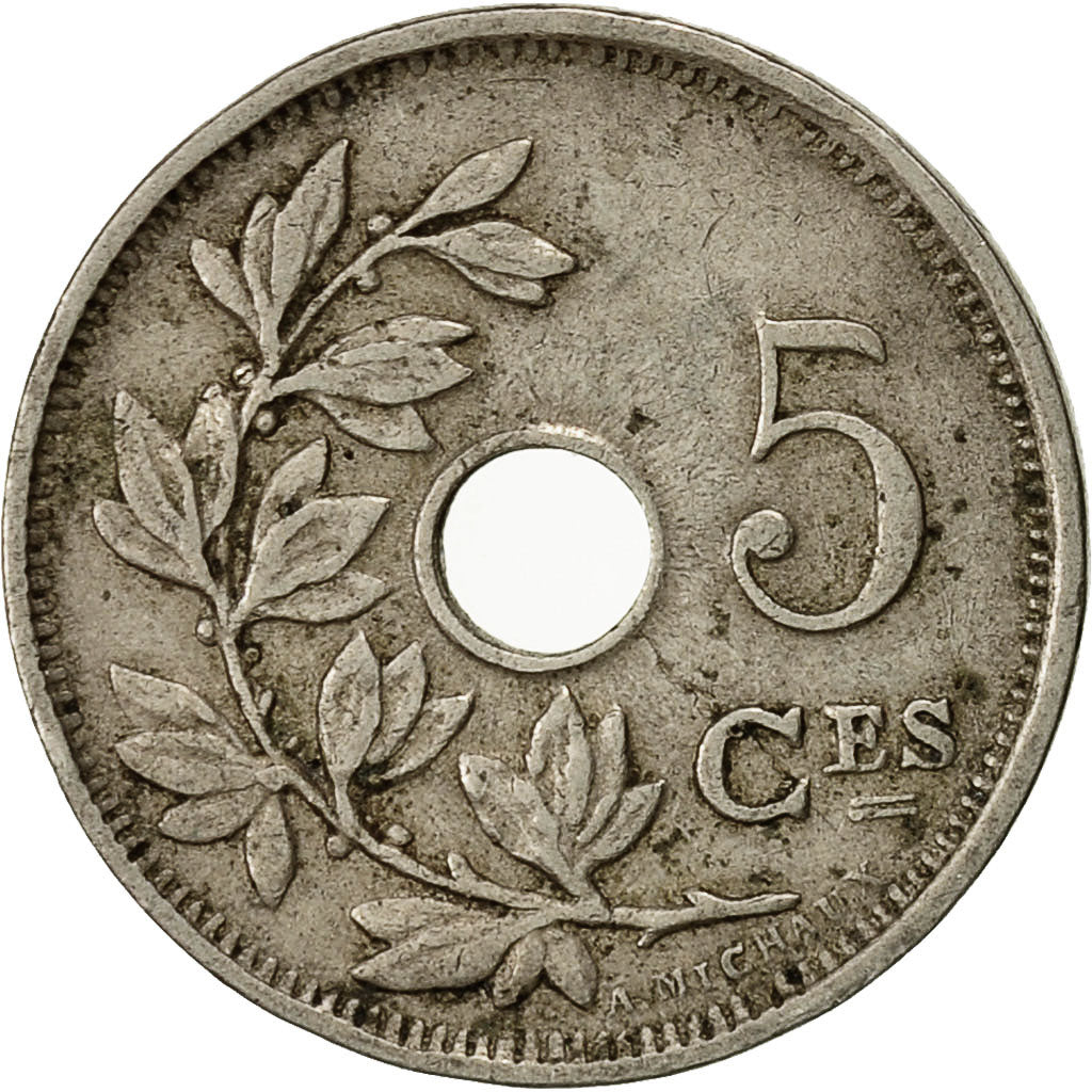 Belgium, 5 Centimes, 1922, VF(30-35), Copper-nickel, KM:66