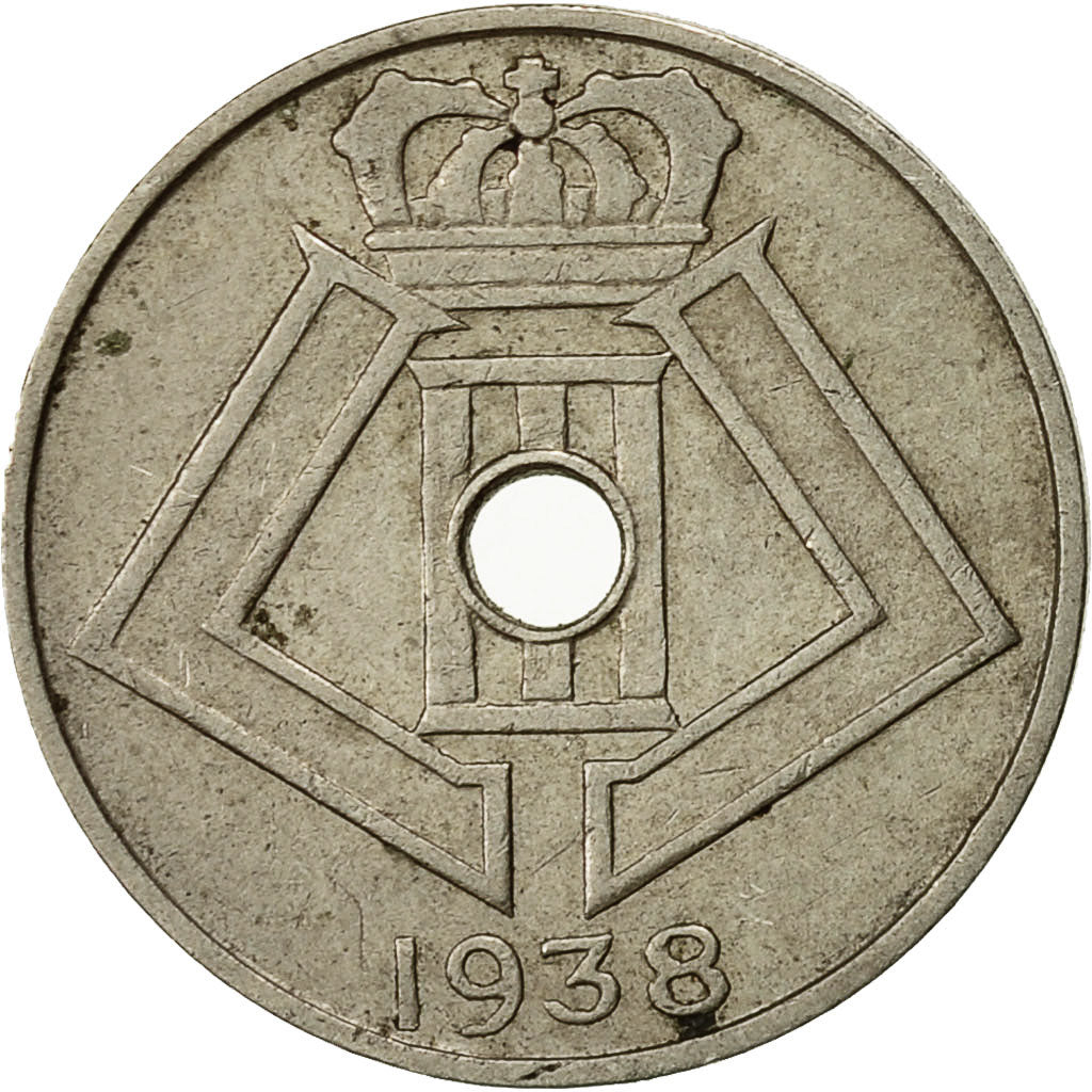 Coin, Belgium, 5 Centimes, 1938, VF(30-35), Nickel-brass, KM:110.1