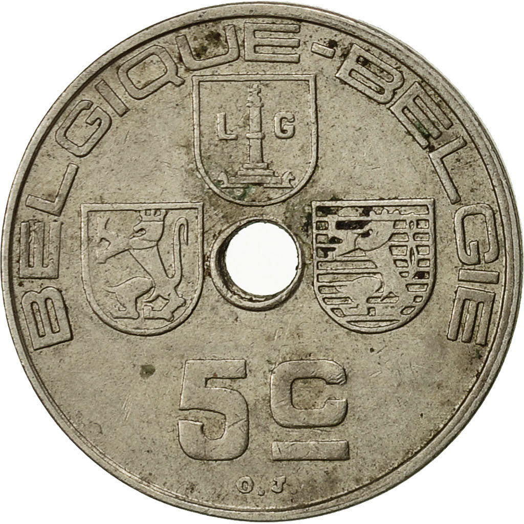 Coin, Belgium, 5 Centimes, 1938, VF(30-35), Nickel-brass, KM:110.1