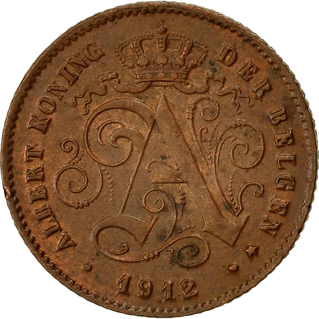 Belgium, Centime, 1912, EF(40-45), Copper, KM:77