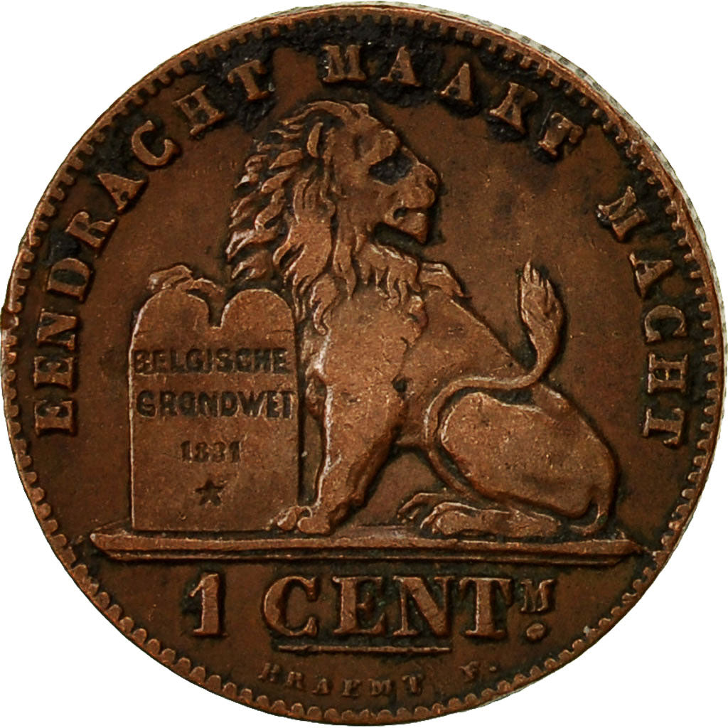 Belgium, Leopold II, Centime, 1901, VF(30-35), Copper, KM:34.2