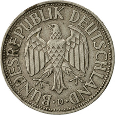 GERMANY - FEDERAL REPUBLIC, Mark, 1963, Munich, VF(30-35), Copper-nickel, KM:110