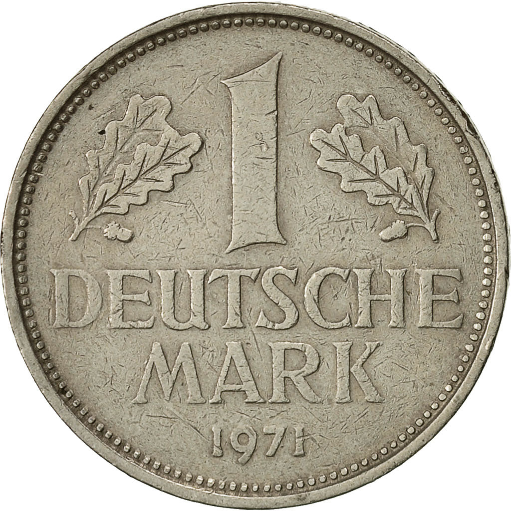 ALEMANIA - REPÚBLICA FEDERAL, Mark, 1971, Munich, MBC, Cobre - níquel, KM:110