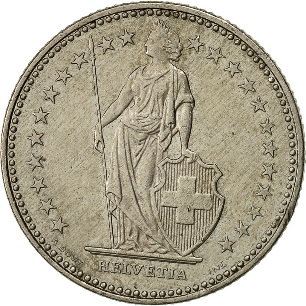 Switzerland, Franc, 1985, Bern, EF(40-45), Copper-nickel, KM:24a.3