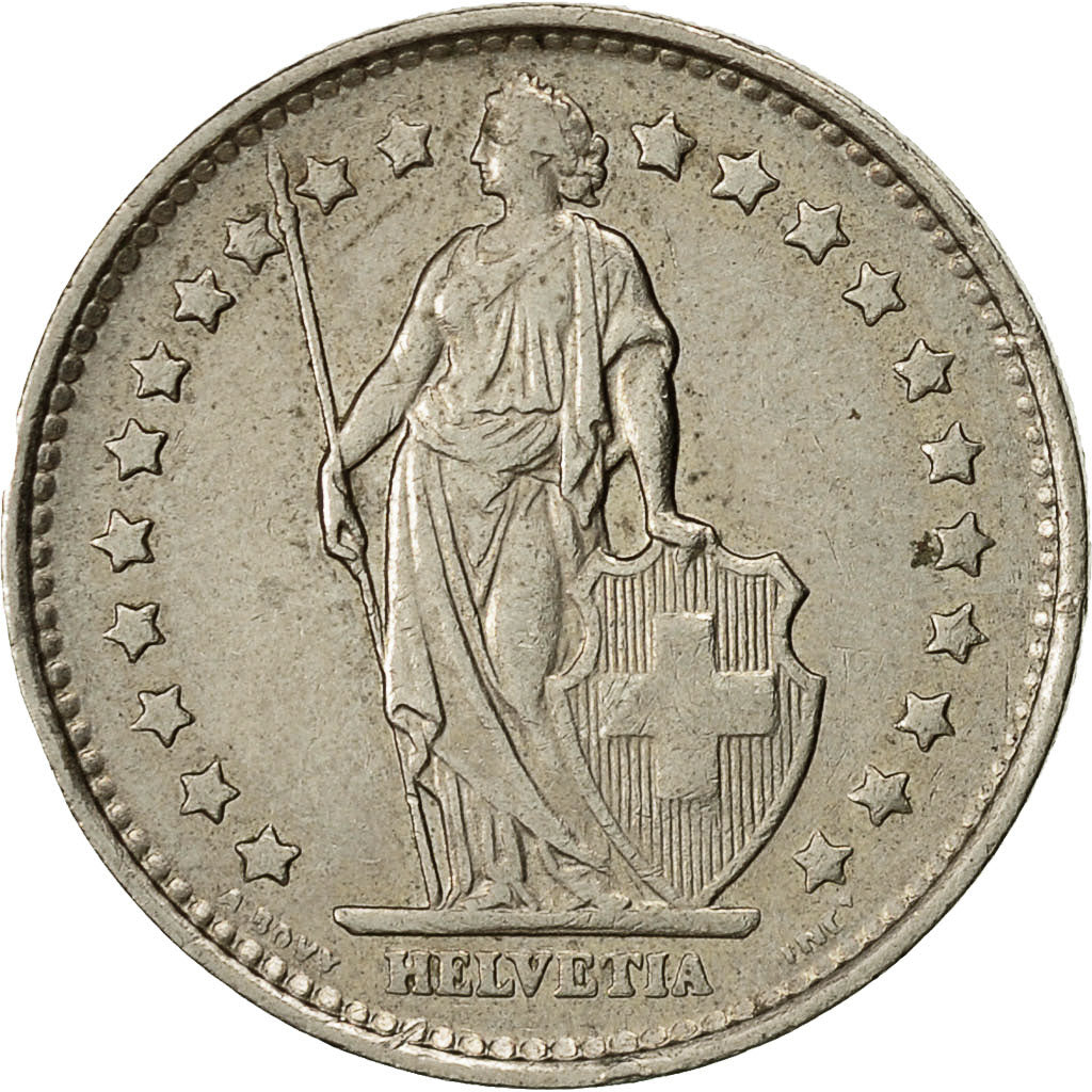 Switzerland, Franc, 1970, Bern, VF(30-35), Copper-nickel, KM:24a.1