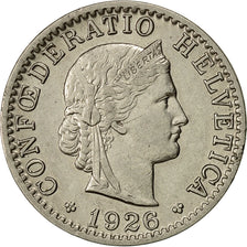 Switzerland, 20 Rappen, 1926, Bern, AU(50-53), Nickel, KM:29