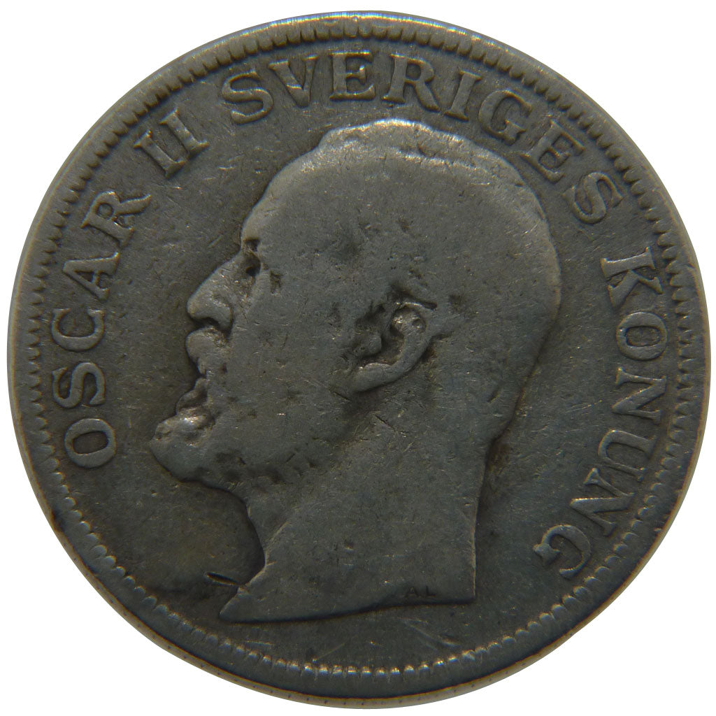 SWEDEN, Krona, 1906, KM #772, VF(20-25), Silver, 25, 7.30