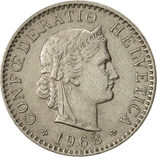 Switzerland, 20 Rappen, 1963, Bern, EF(40-45), Copper-nickel, KM:29a