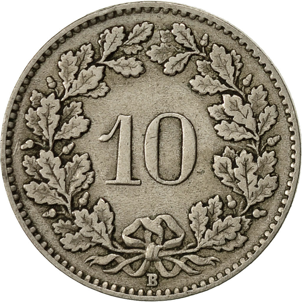 Switzerland, 10 Rappen, 1925, Bern, EF(40-45), Copper-nickel, KM:27
