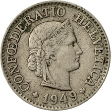 Switzerland, 10 Rappen, 1949, Bern, VF(30-35), Copper-nickel, KM:27