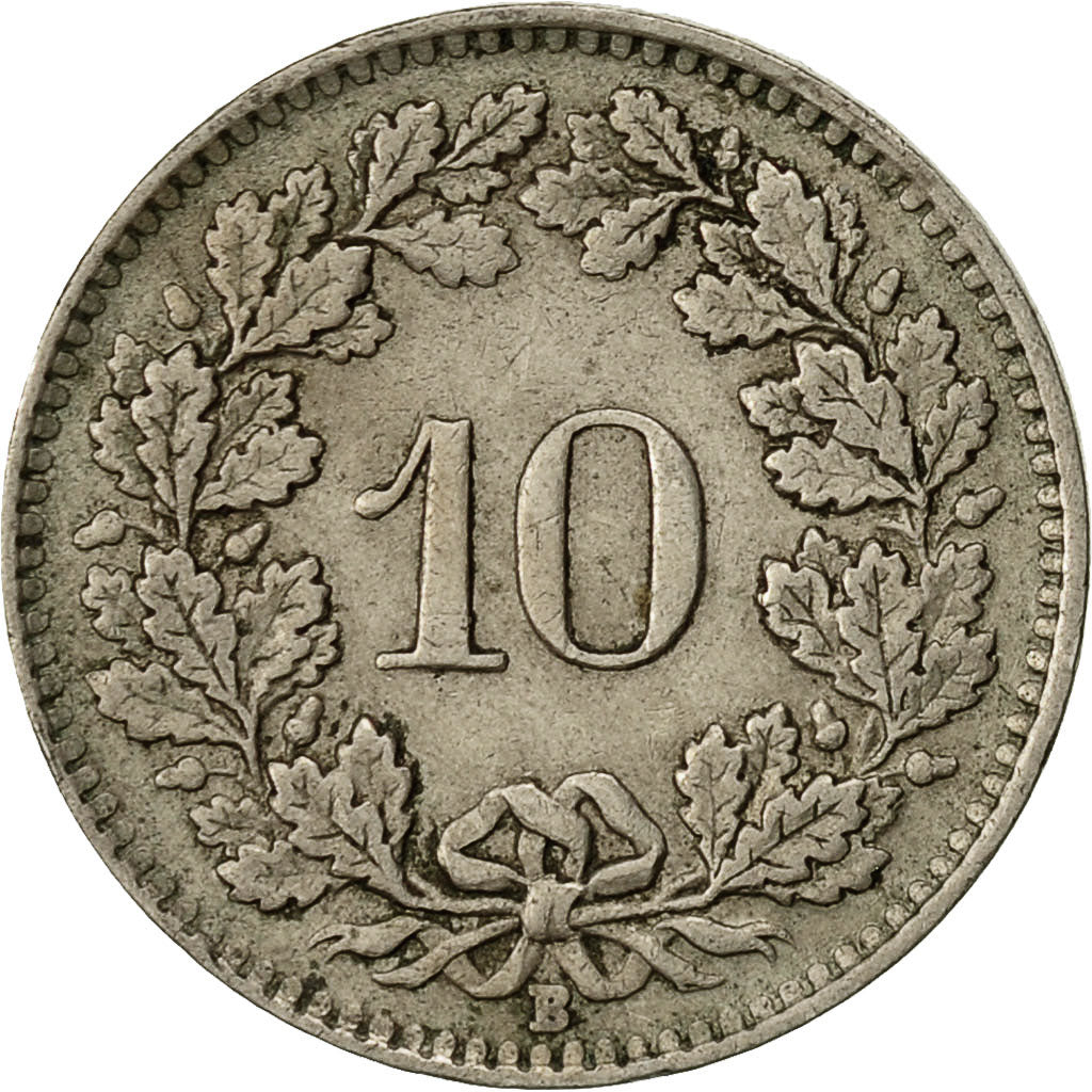 Switzerland, 10 Rappen, 1949, Bern, VF(30-35), Copper-nickel, KM:27