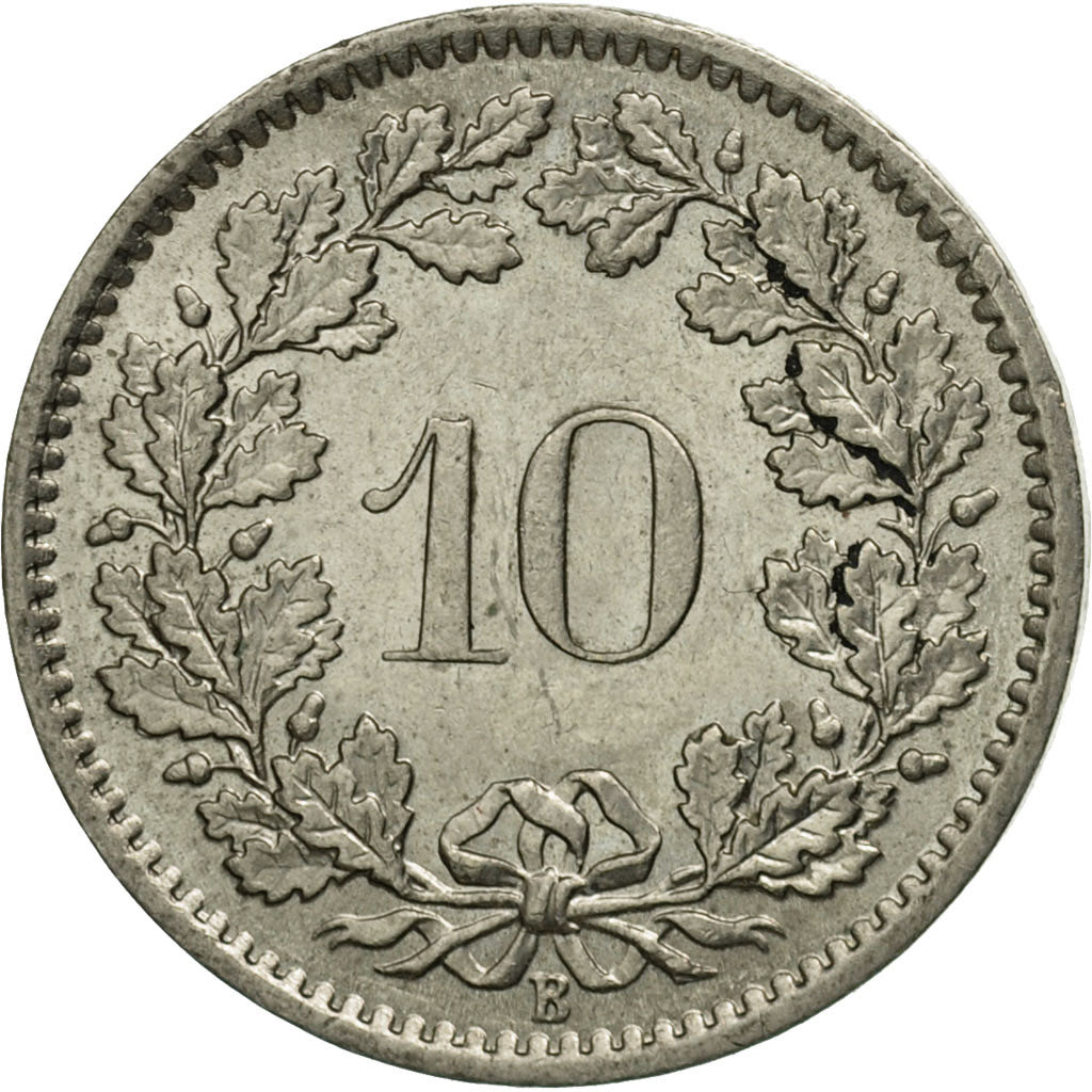Switzerland, 10 Rappen, 1965, Bern, EF(40-45), Copper-nickel, KM:27