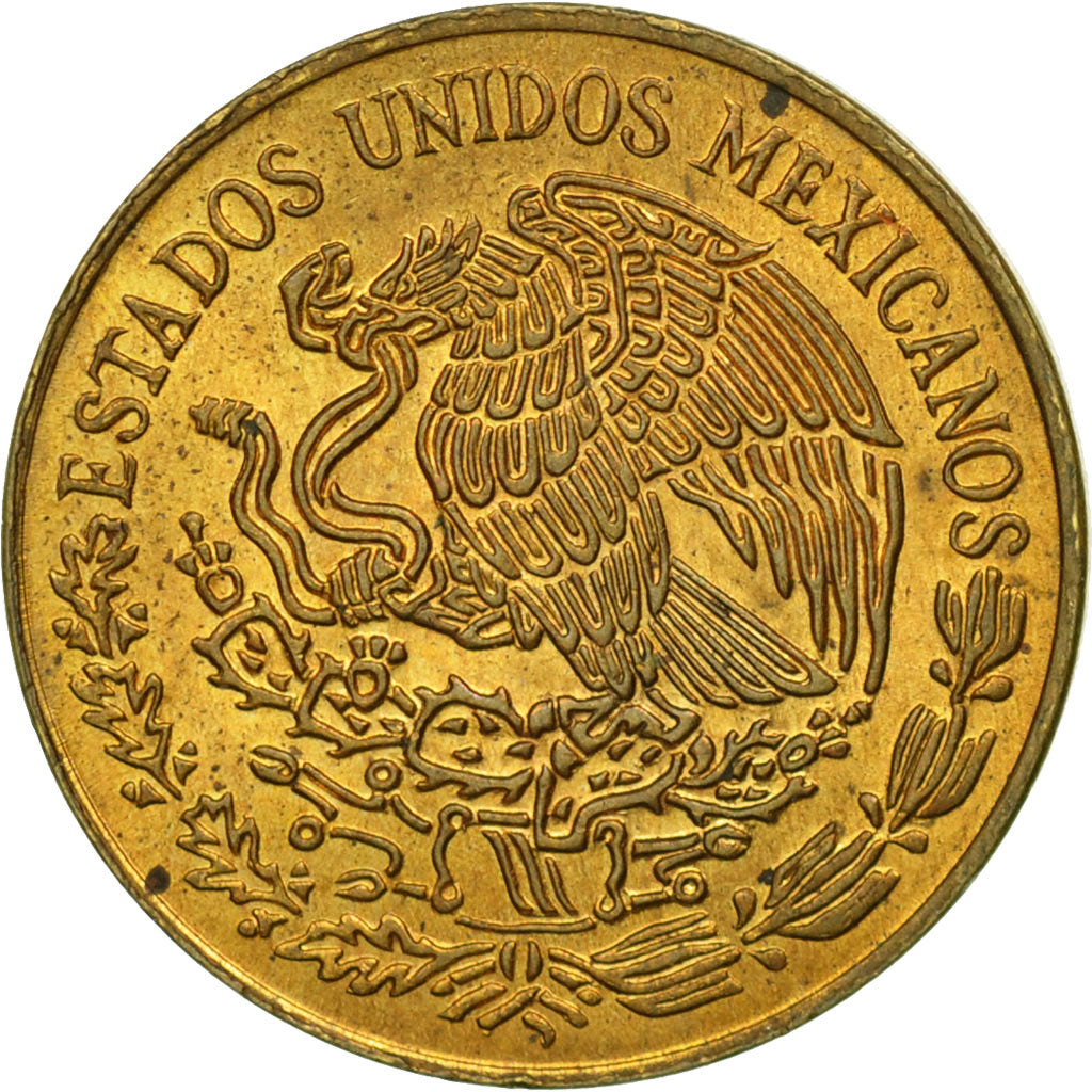 México, 5 Centavos, 1976, Mexico City, BC+, Latón, KM:427