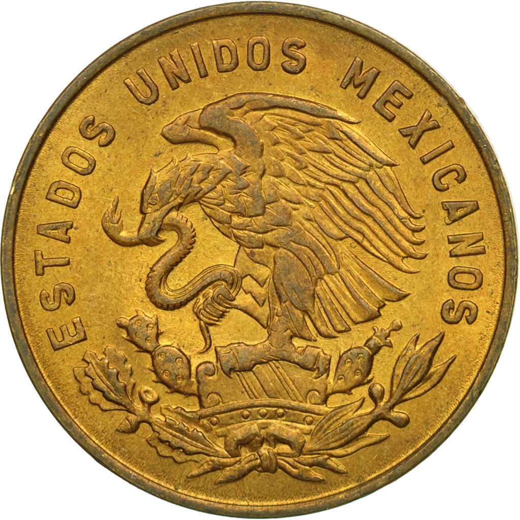 México, 5 Centavos, 1963, Mexico City, MBC, Latón, KM:426