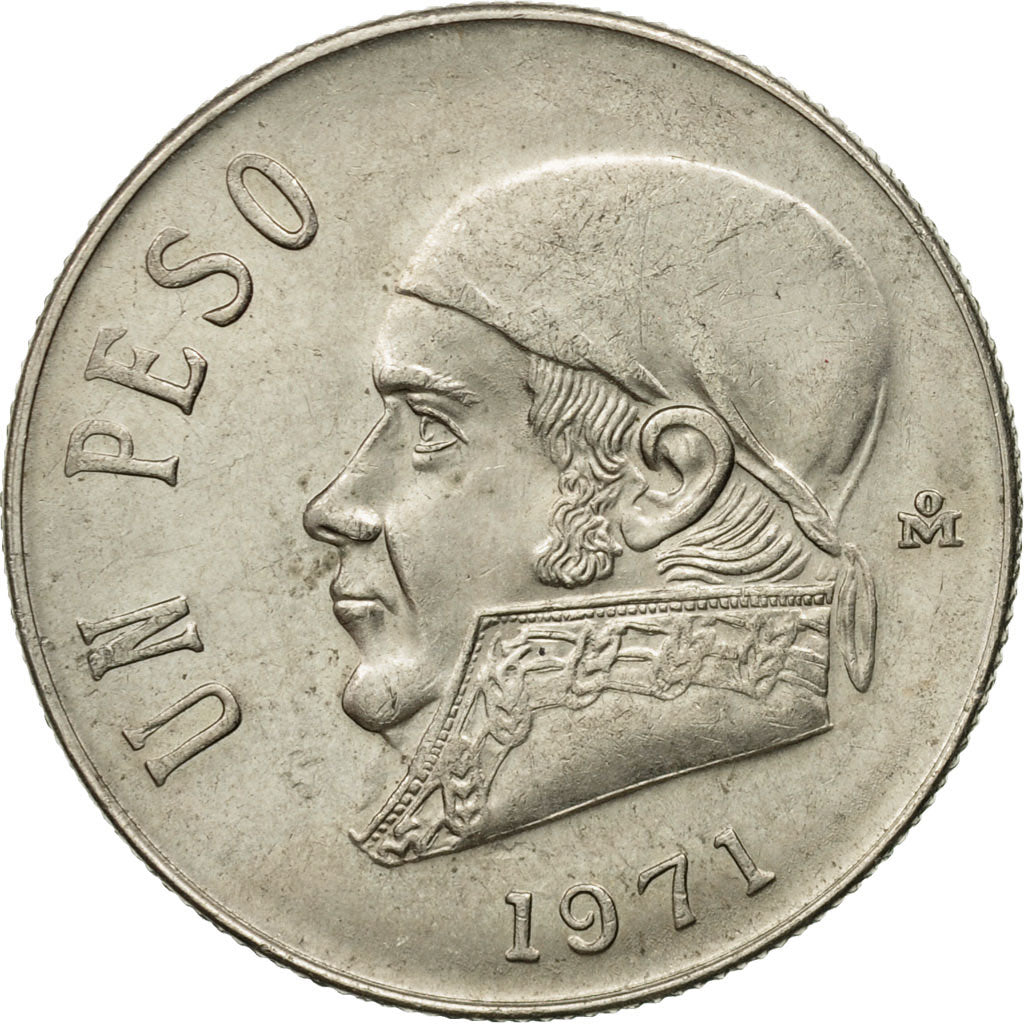 Mexiko, Peso, 1971, Mexico City, SS+, Copper-nickel, KM:460