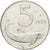 Italia, 5 Lire, 1955, Rome, BC+, Aluminio, KM:92
