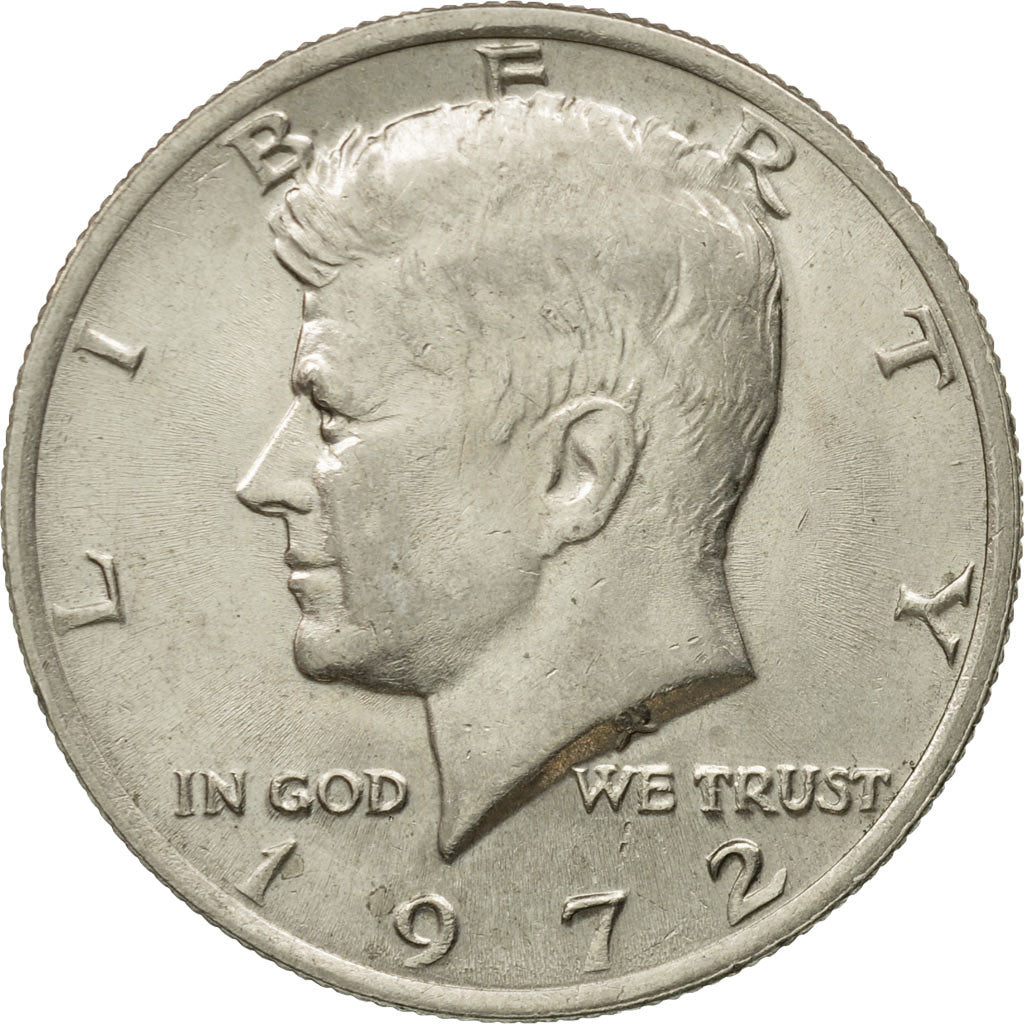 Coin, United States, Kennedy Half Dollar, Half Dollar, 1972, U.S. Mint