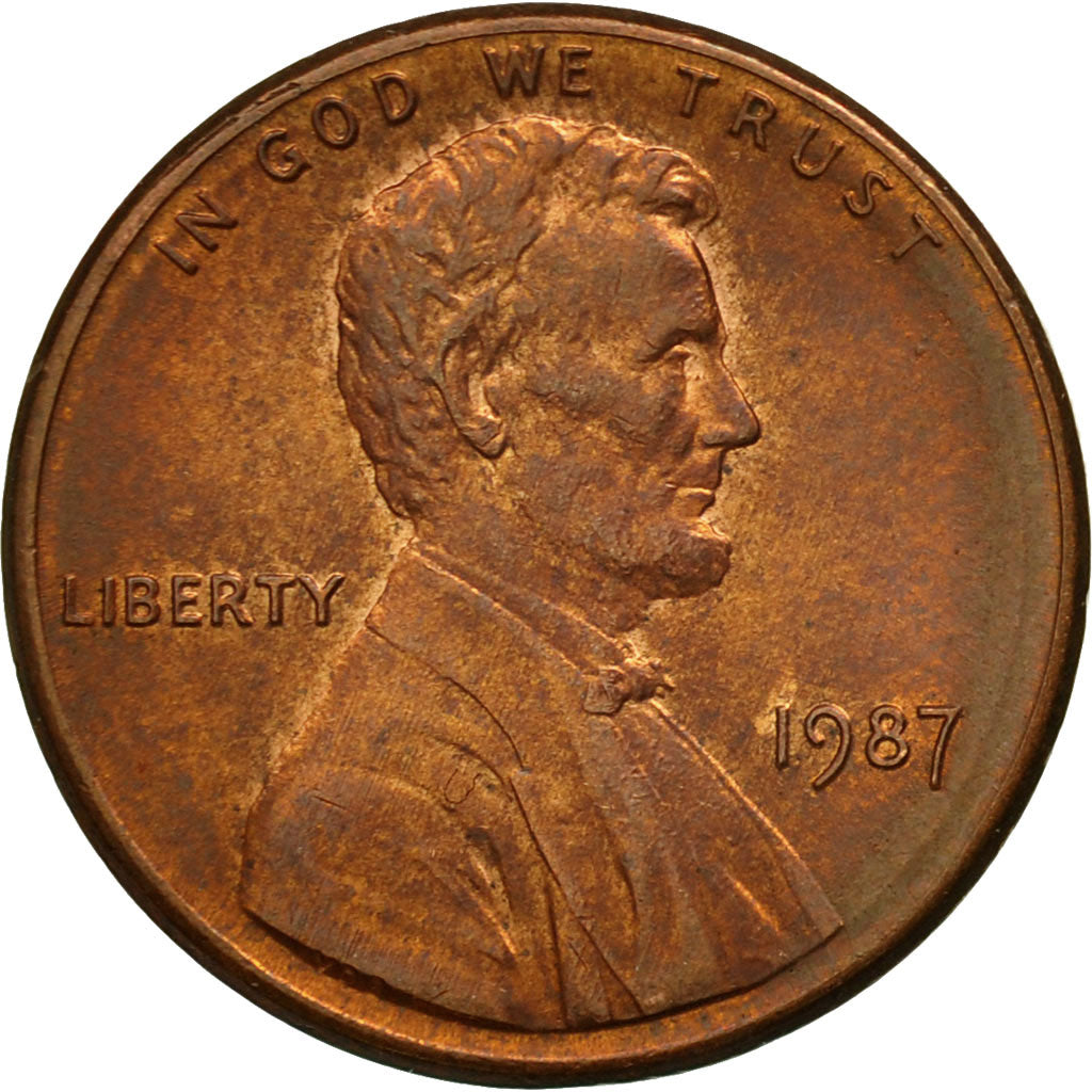 United States, Lincoln Cent, Cent, 1987, U.S. Mint, Philadelphia, EF(40-45)