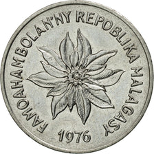 Madagascar, 2 Francs, 1976, Paris, AU(50-53), Stainless Steel, KM:9