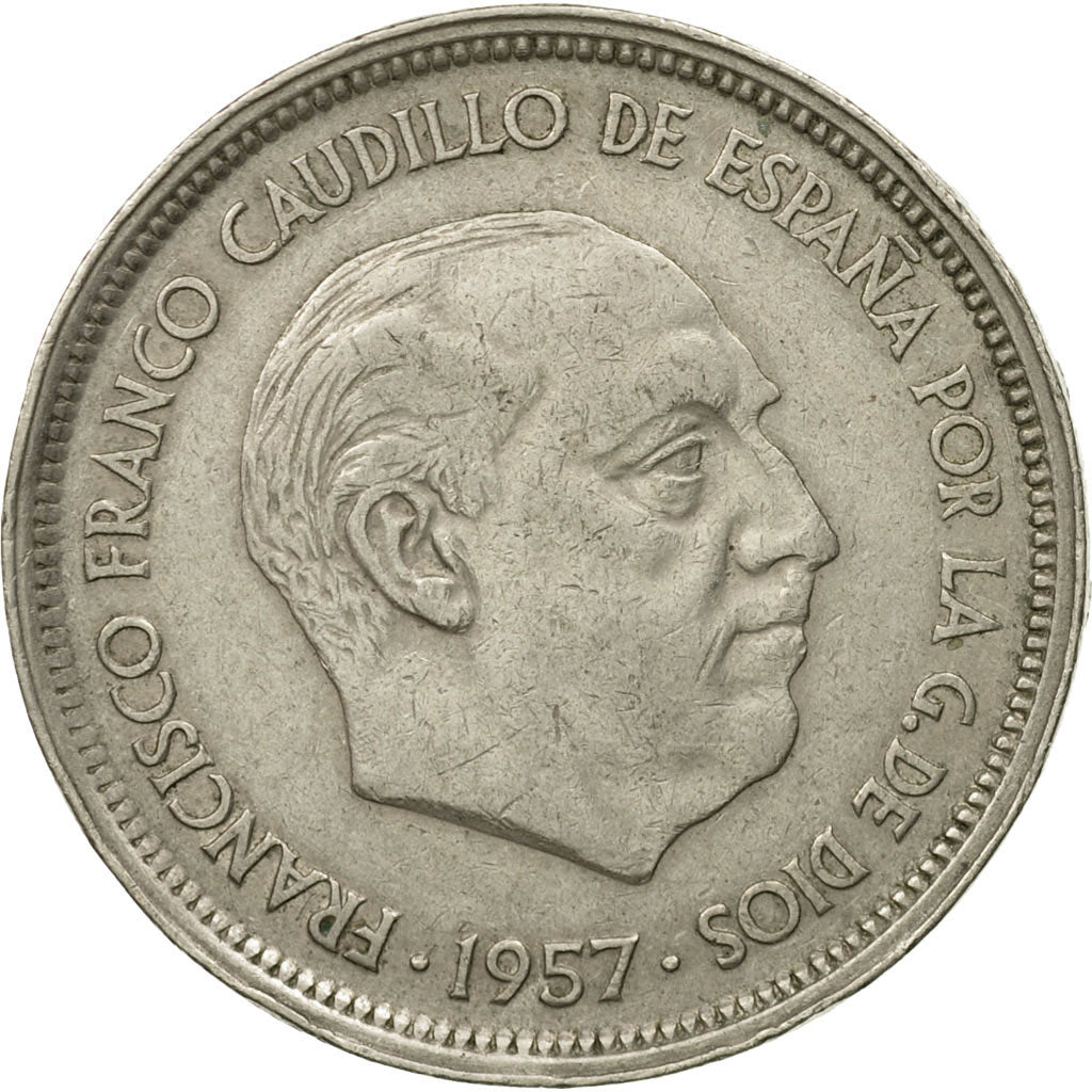 Spain, Caudillo and regent, 50 Pesetas, 1969, EF(40-45), Copper-nickel, KM:788
