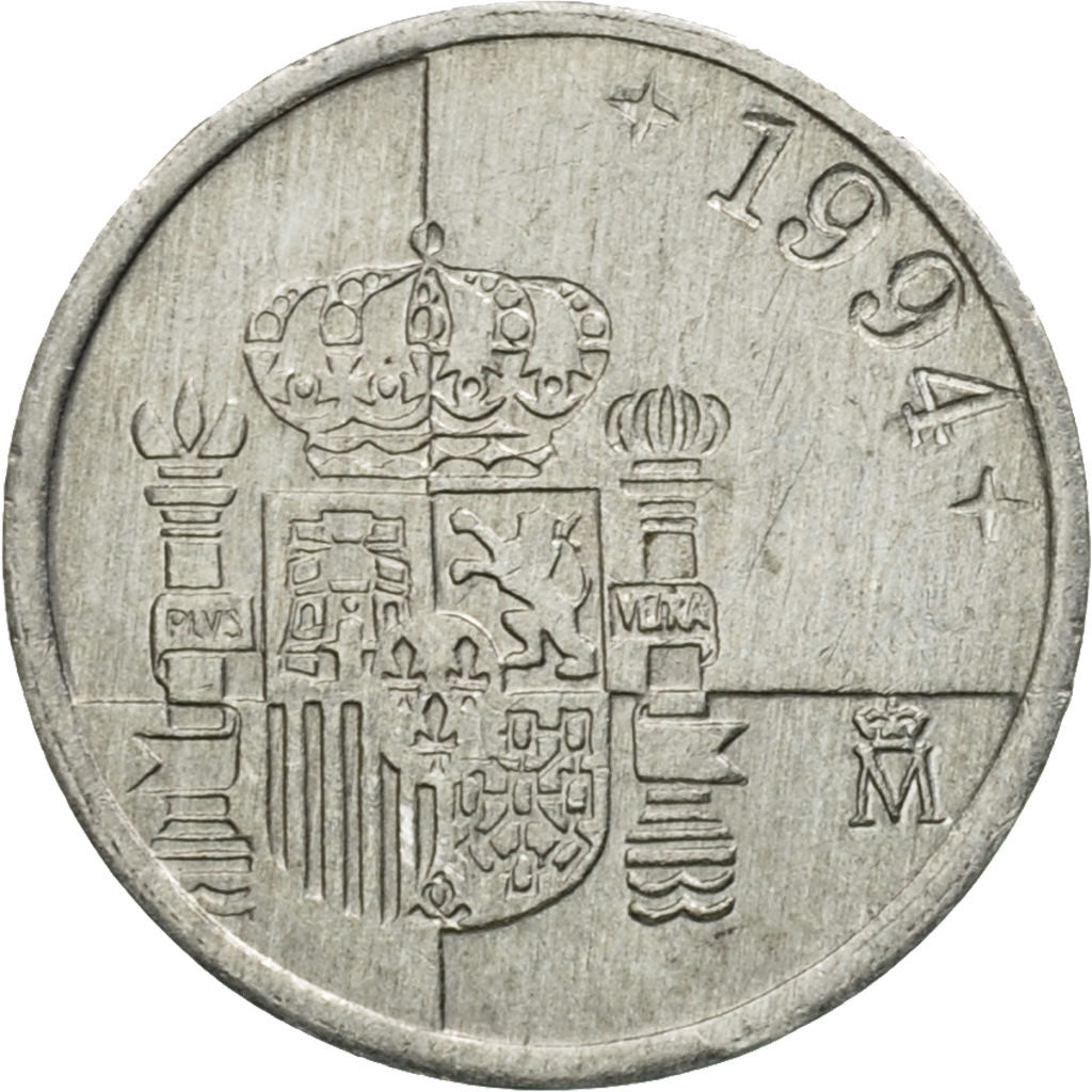 Spain, Juan Carlos I, Peseta, 1994, AU(50-53), Aluminum, KM:832