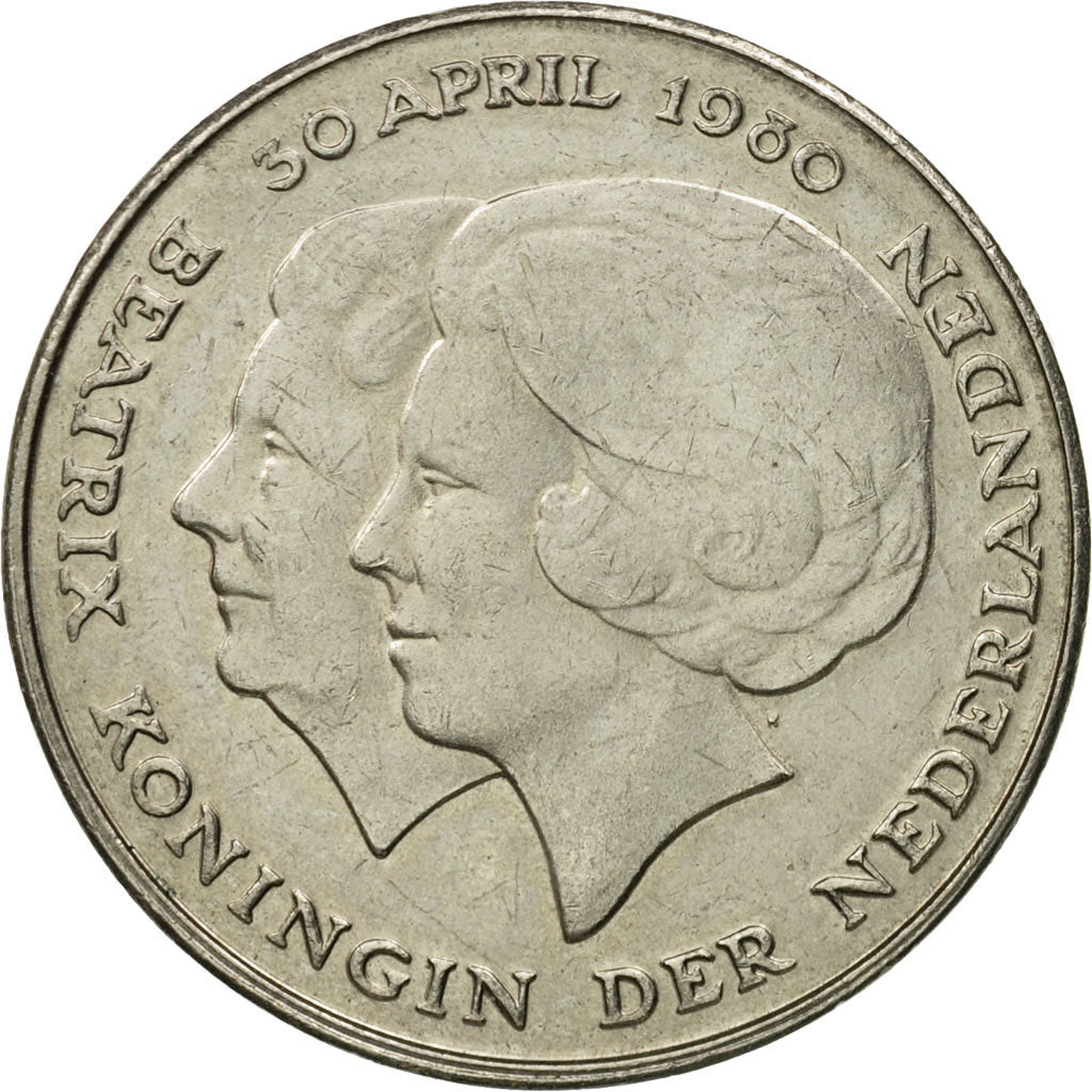 Netherlands, Juliana, 2-1/2 Gulden, 1980, EF(40-45), Silver, KM:185