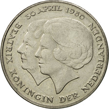 Netherlands, Juliana, 2-1/2 Gulden, 1980, EF(40-45), Silver, KM:185