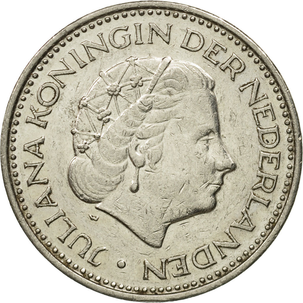 Paesi Bassi, Juliana, Gulden, 1972, MB, Nichel, KM:184a