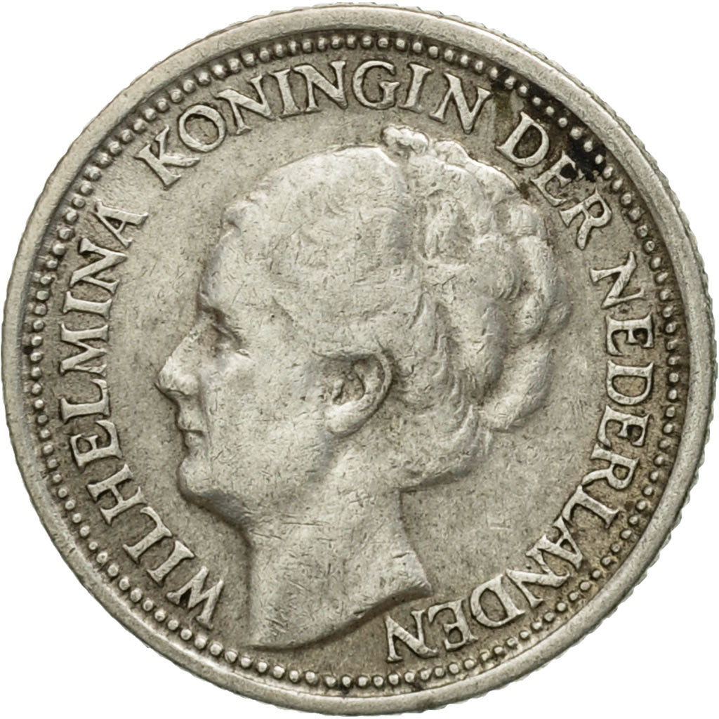 Netherlands, Wilhelmina I, 10 Cents, 1939, EF(40-45), Silver, KM:163