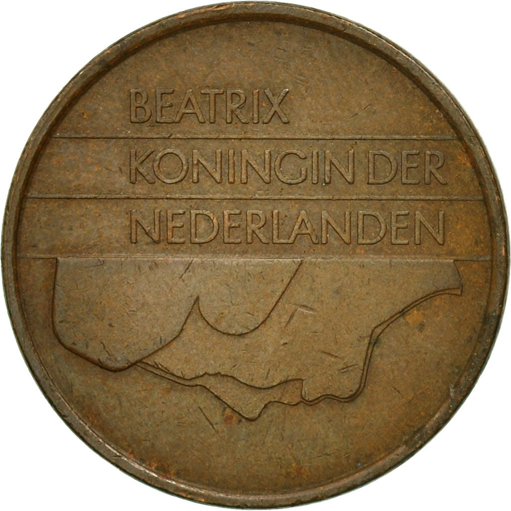 Países Bajos, Beatrix, 5 Cents, 1991, MBC, Bronce, KM:202