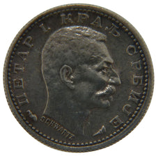 Serbia, 50 Para, 1915, KM #24.1, AU(55-58), Silver, 18, 2.50